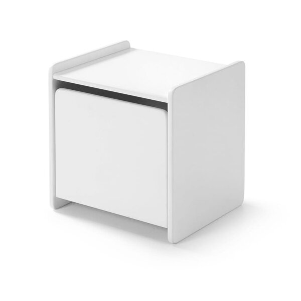 Vipack Table de chevet avec porte Kiddy Bois Blanc
