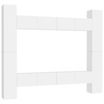 vidaXL Ensemble de meubles TV 8 Pièces Blanc Bois d'ingénierie