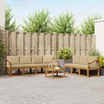 vidaXL Ensemble de canapés d'extérieur 8 Pièces Naturel et Beige
