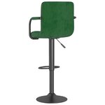 vidaXL Tabouret de bar Vert foncé Velours