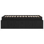 vidaXL Cadre de lit Chêne noir 90x200 cm