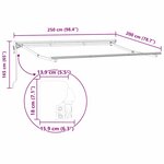 vidaXL Auvent électrique Blanc 2.5 x 2 m Aluminium