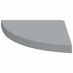 vidaXL Étagères d'angle flottantes 2 Pièces gris 35x35x3 8 cm MDF