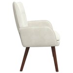 vidaXL Sofa 2 places Crème 115 x 61 x 87 cm Velours
