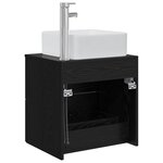vidaXL Vanité de lavabo mural Chêne noir 49 5 x 41 x 63 cm