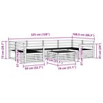 vidaXL Ensemble de canapés d'extérieur 7 pc Naturel