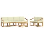 vidaXL Ensemble de canapés d'extérieur 7 pc Blanc et crème