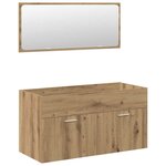 vidaXL Ensemble de meubles salle de bain 4 Pièces bois d'ingénierie