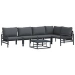 vidaXL Ensemble de canapé de jardin 6 Pièces Anthracite Acier