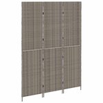 vidaXL Paravent Pliant Manuel Gris 147 x 180 cm polyrotin