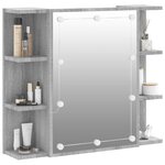 vidaXL Armoire à miroir avec LED Sonoma gris 70x16 5x60 cm