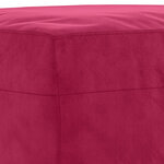 vidaXL Banc Rouge bordeaux 100x35x41 cm Velours