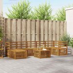 vidaXL Ensemble de canapés d'extérieur 8 Pièces Naturel