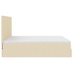 VidaXL Cadre de lit ottoman avec matelas crème 180x200 cm tissu