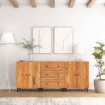 vidaXL Armoires latérales 3 Pièces 60x33x75 cm bois massif d'acacia
