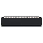 vidaXL Cadre de lit avec lumières LED noir 75x190 cm bois d'ingénierie
