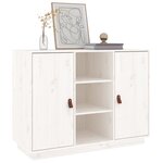 vidaXL Buffet Blanc 100x40x75 cm Bois massif de pin