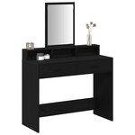 vidaXL Table de Toilette avec tiroir Chêne noir 100 x 41 x 140 cm
