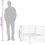 vidaXL Canapé d'angle de jardin 70x70x67 cm bois de pin massif