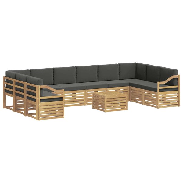vidaXL Ensemble de canapés d'extérieur 8 pc Blanc et Anthracite