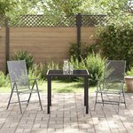 vidaXL Set de jardin 3 pièces en acier anthracite