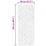 vidaXL Tapis HUARTE à poils courts doux et lavable crème 80x250 cm