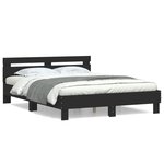 vidaXL Cadre de lit sans matelas noir 150x200 cm
