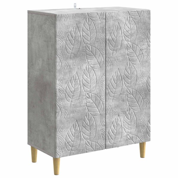 vidaXL Buffet Gris béton 66 x 34 5 x 90 cm Bois d'ingénierie