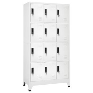 vidaXL Armoire à casiers Blanc 90x45x180 cm Acier