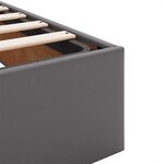 vidaXL Cadre de lit ottoman sans matelas gris 140x190 cm similicuir