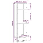 vidaXL Étagère murale 3 niveaux chêne marron 30x25x100 cm