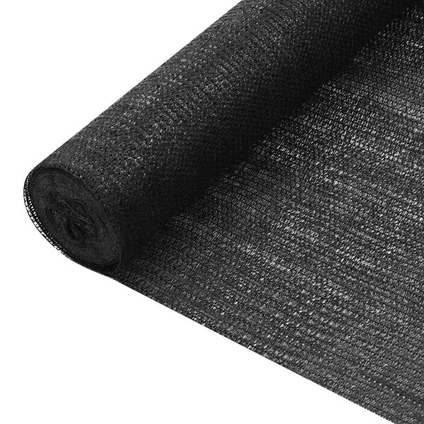 vidaXL Filet brise-vue Noir 1 5x10 m PEHD 75 g/m²
