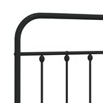 vidaXL Tête de lit métal noir 180 cm