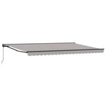 vidaXL Auvent Rétractable Gris clair 500x300 cm tissu