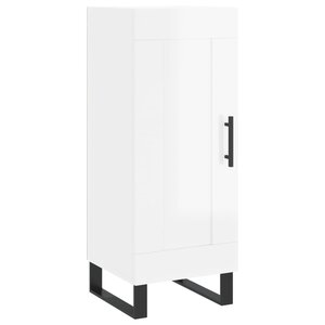 vidaXL Buffet Blanc brillant 34 5x34x90 cm Bois d'ingénierie
