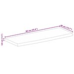 vidaXL Dessus de table à bord vivant 90x40x3 8 cm bois massif manguier