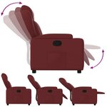 vidaXL Fauteuil inclinable Rouge bordeaux Similicuir