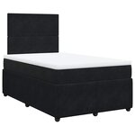 vidaXL Sommier à lattes de lit avec matelas noir 120x190 cm velours