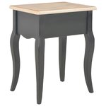 vidaXL Table de chevet Noir et marron 40x30x50 cm Bois de pin massif