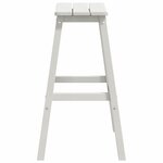 vidaXL Tabouret de bar 2 Pièces Blanc 52 x 43 x 73.5cm HDPE
