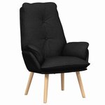 vidaXL fauteuil Noir 69 x 74 x 93 cm Tissu et Contreplaqué