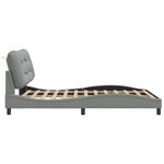 vidaXL Cadre de lit sans matelas Hvar gris clair 140x190 cm tissu