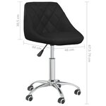 Chaise fauteuil siège de bureau informatique étude pivotante similicuir noir 02_0024052
