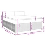 vidaXL Sommier à lattes de lit avec matelas Gris foncé 180x200cm Tissu