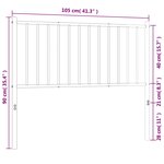 vidaXL Tête de lit métal blanc 100 cm