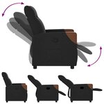vidaXL Fauteuil inclinable Noir Tissu