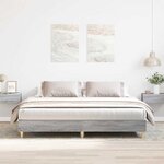 vidaXL Cadre de lit sans matelas sonoma gris 200x200 cm