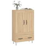 vidaXL Buffet haut chêne sonoma 69 5x31x115 cm bois d'ingénierie