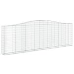 vidaXL Paniers à gabions arqués 15 Pièces 400x30x120/140 cm Fer galvanisé