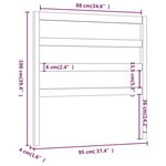 vidaXL Tête de lit 95x4x100 cm Bois massif de pin